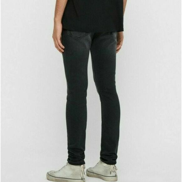 ALLSAINTS CIGARETTE SKINNY JEANS, WASHED BLACK cropped ankle size 28 - Picture 2 of 9